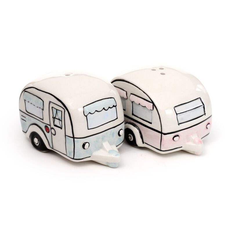 Caravan Salt And Pepper Set | Pink & Blue