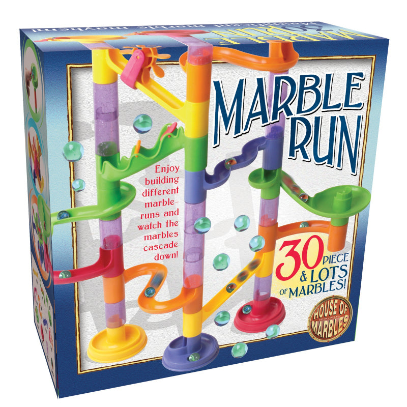 House of Marbles 30-piece Marble Run set with colourful tracks, towers and marbles — Adventure Awaits