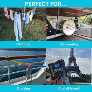 Travel Laundry Kit | Pegless Clotheslines & Dreambly Washing Sheets