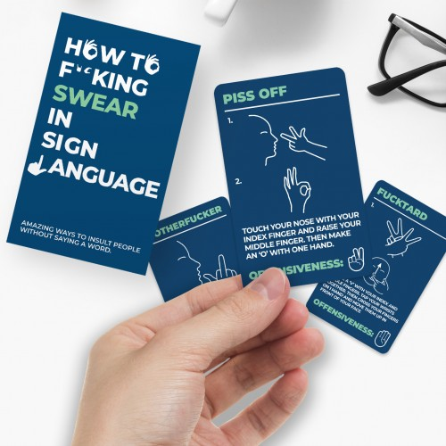 How to swear in sign language cards