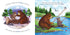 Illustrated pages from Adventure Awaits I Love You, Daddy book showing a father bear teaching and encouraging a young cub