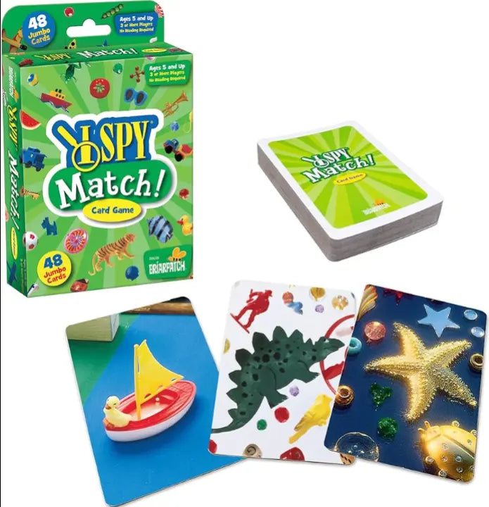 Adventure Awaits I Spy Match card game with jumbo cards and colourful matching picture gameplay