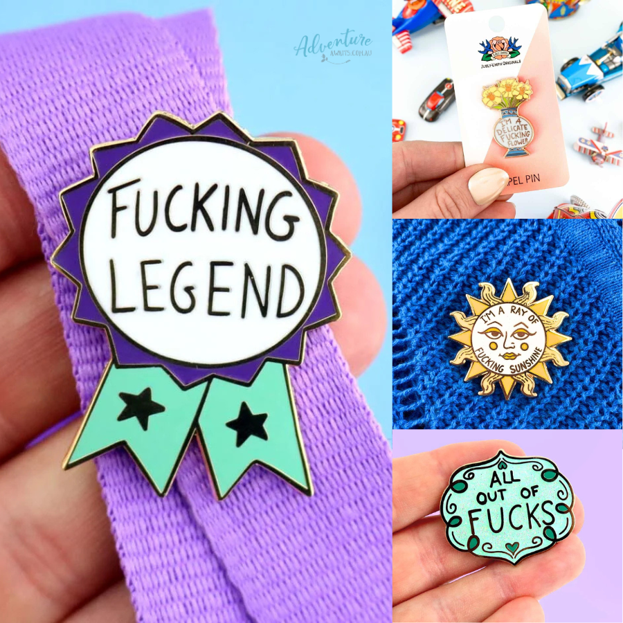 Sassy & Sweary Enamel Lapel Pins
