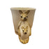 Cream ceramic kangaroo mug with raised kangaroo and joey design — Adventure Awaits