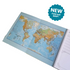 Fold-out world map in the kids travel journal for marking travels
