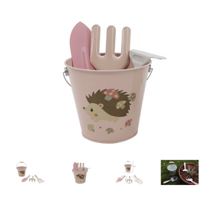 Kids Garden Tool Set 4pc | Pink Bucket