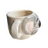 White ceramic koala mug with a textured design on a white background
