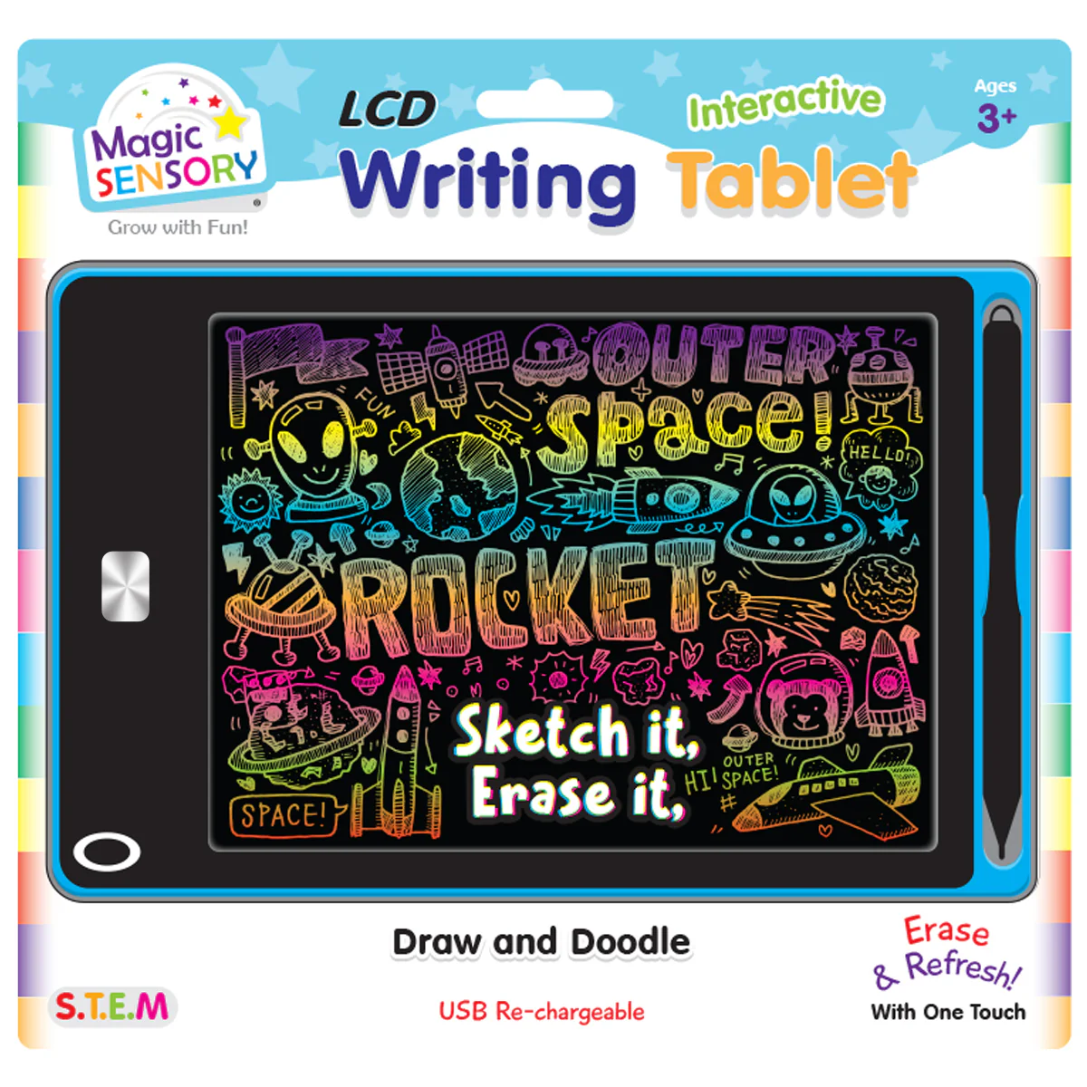LCD Writing Tablet Rechargeable | Magic Sensory