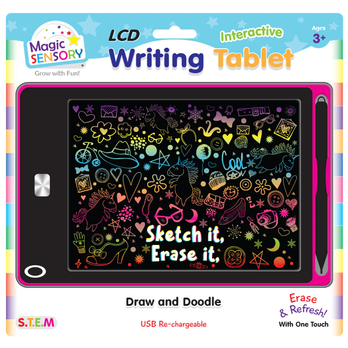 LCD Writing Tablet Rechargeable | Magic Sensory