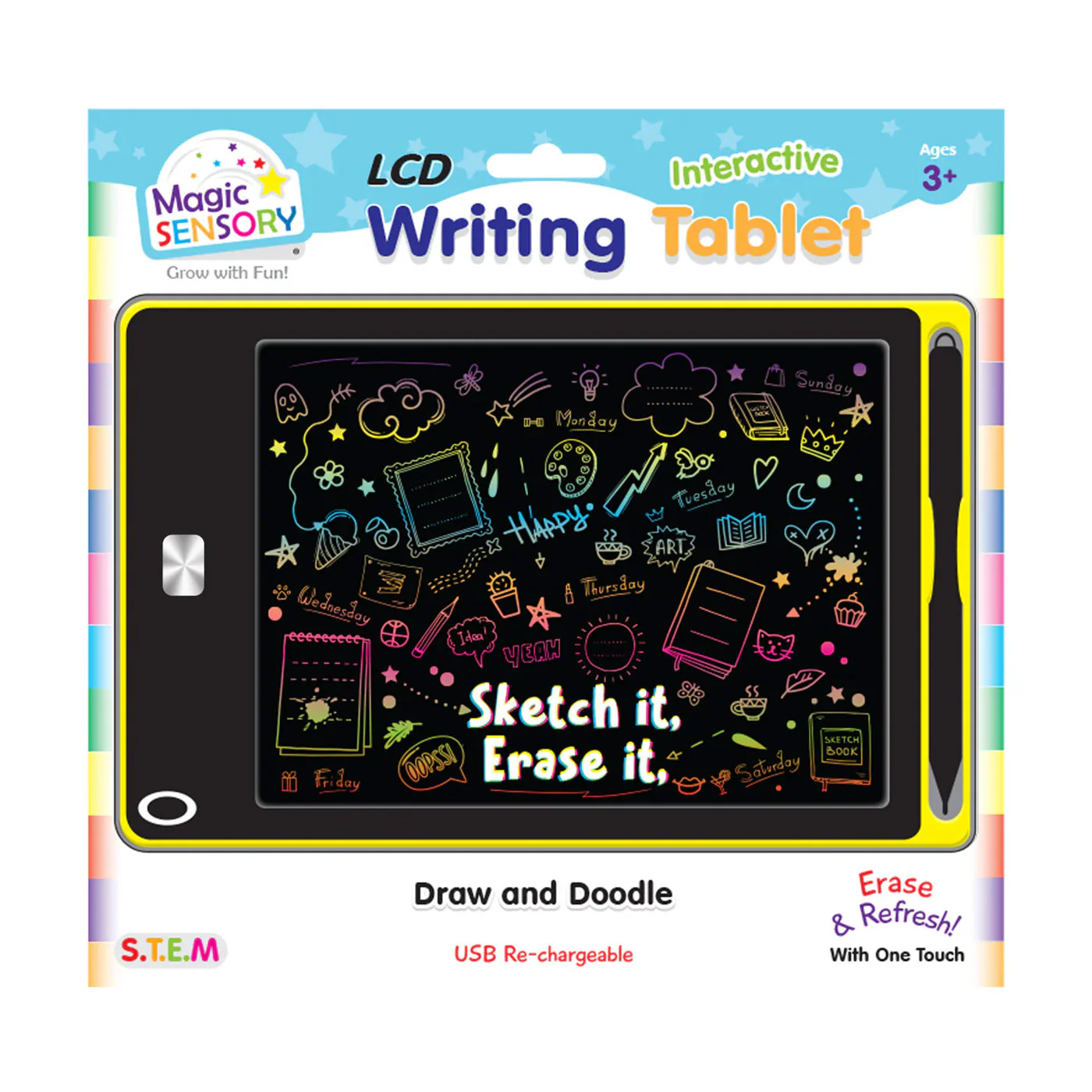 LCD Writing Tablet Rechargeable | Magic Sensory