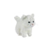 White plush kitten toy with soft fur, pink nose and upright tail — Adventure Awaits