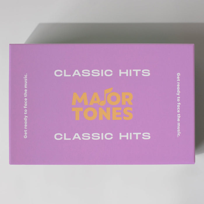 Major Tones Classic Hits music memory game box in purple with bold logo — Adventure Awaits