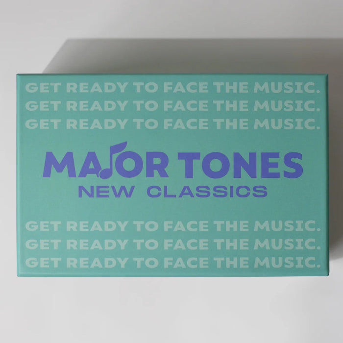 Major Tones New Classics music memory game box in teal with purple logo — Adventure Awaits