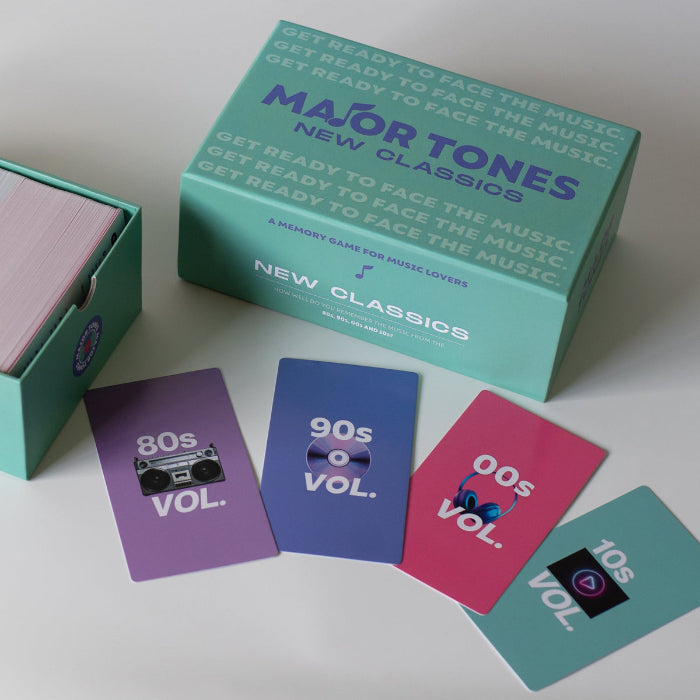 Major Tones New Classics music memory game with 80s, 90s, 00s and 10s cards — Adventure Awaits