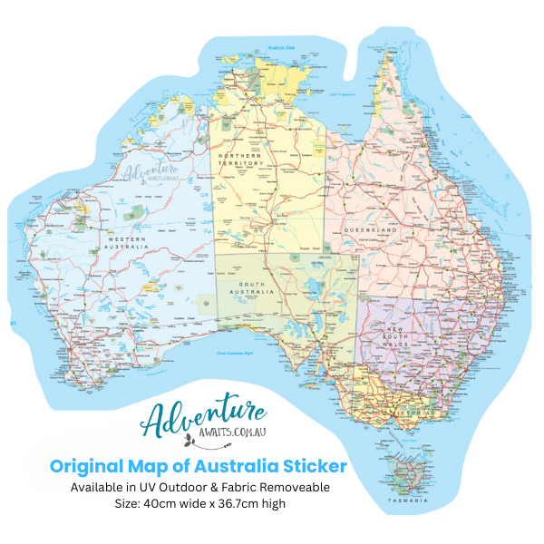 Map of Australia Sticker Decal | Australian Made