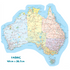 Map of Australia Sticker Decal | UV Outdoors OR Fabric Removeable
