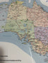Close up of map of Australia sticker with bubbles.