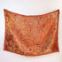 Rust orange Australia map picnic rug with fringed edge and travel icons Adventure Awaits