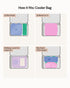 Cooler bag fit guide showing Bite, Snack, Bento, Multiway and Sipper combinations — Adventure Awaits