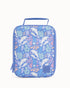 Blue Montii insulated lunch bag with dolphins, coral and ocean print — Adventure Awaits