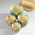 Ceramic Nesting Measuring Cups Folk Flower by Natural Life