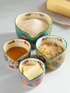 Ceramic Nesting Measuring Cups Folk Flower by Natural Life