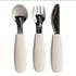 Cream baby cutlery set with stainless steel spoon, fork and knife — Adventure Awaits