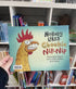 Nobody Likes Chookie Nip-Nip back cover with grinning chook and chicken warning Adventure Awaits