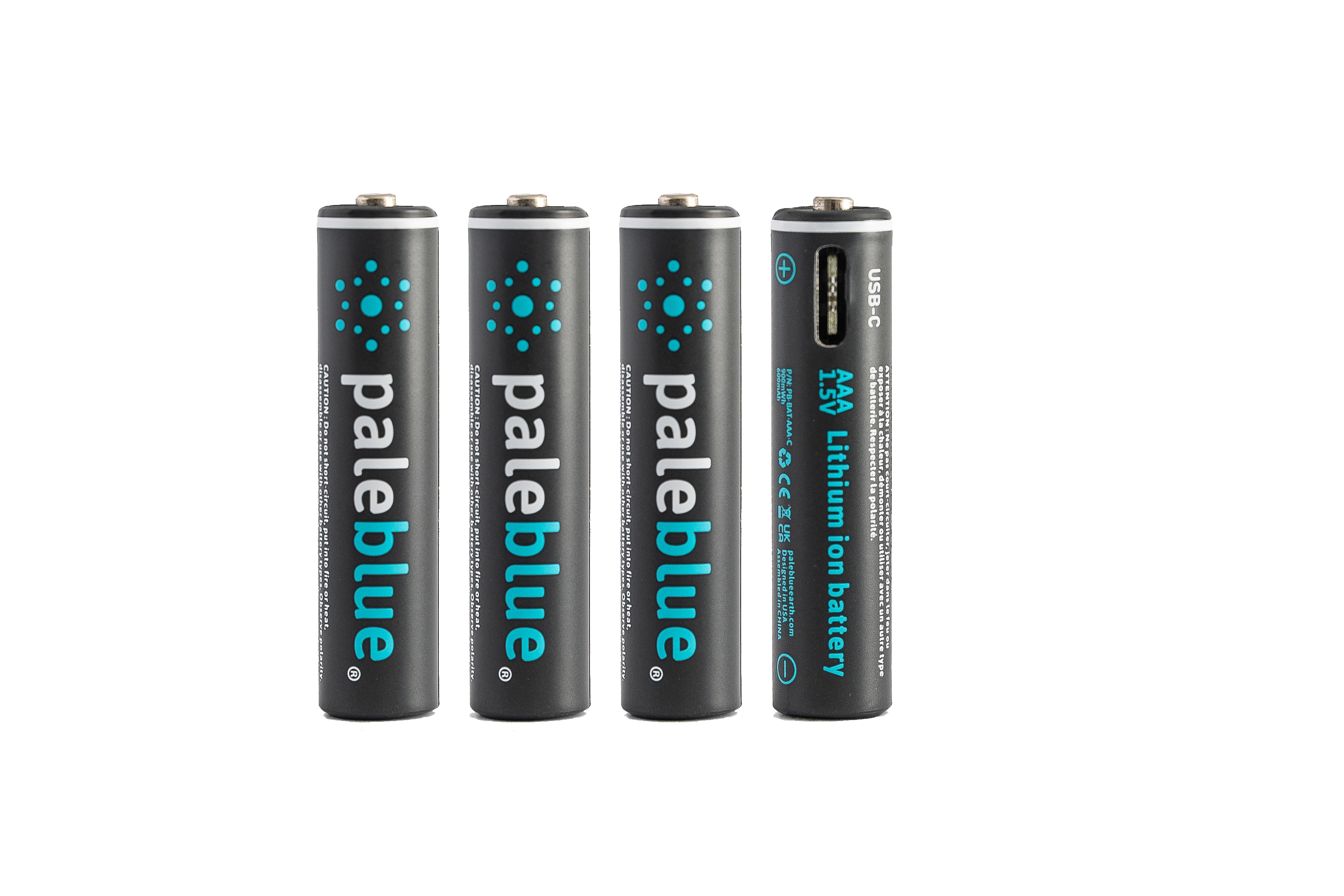 Paleblue USB Rechargeable Batteries | AAA x 4 Pack