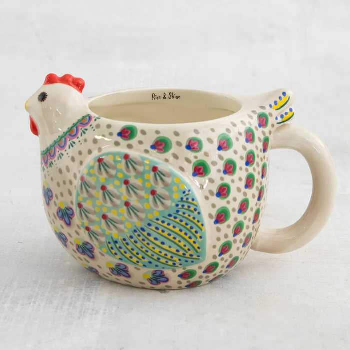 Penny The Chicken | Folk Art Coffee Mug by Natural Life 405