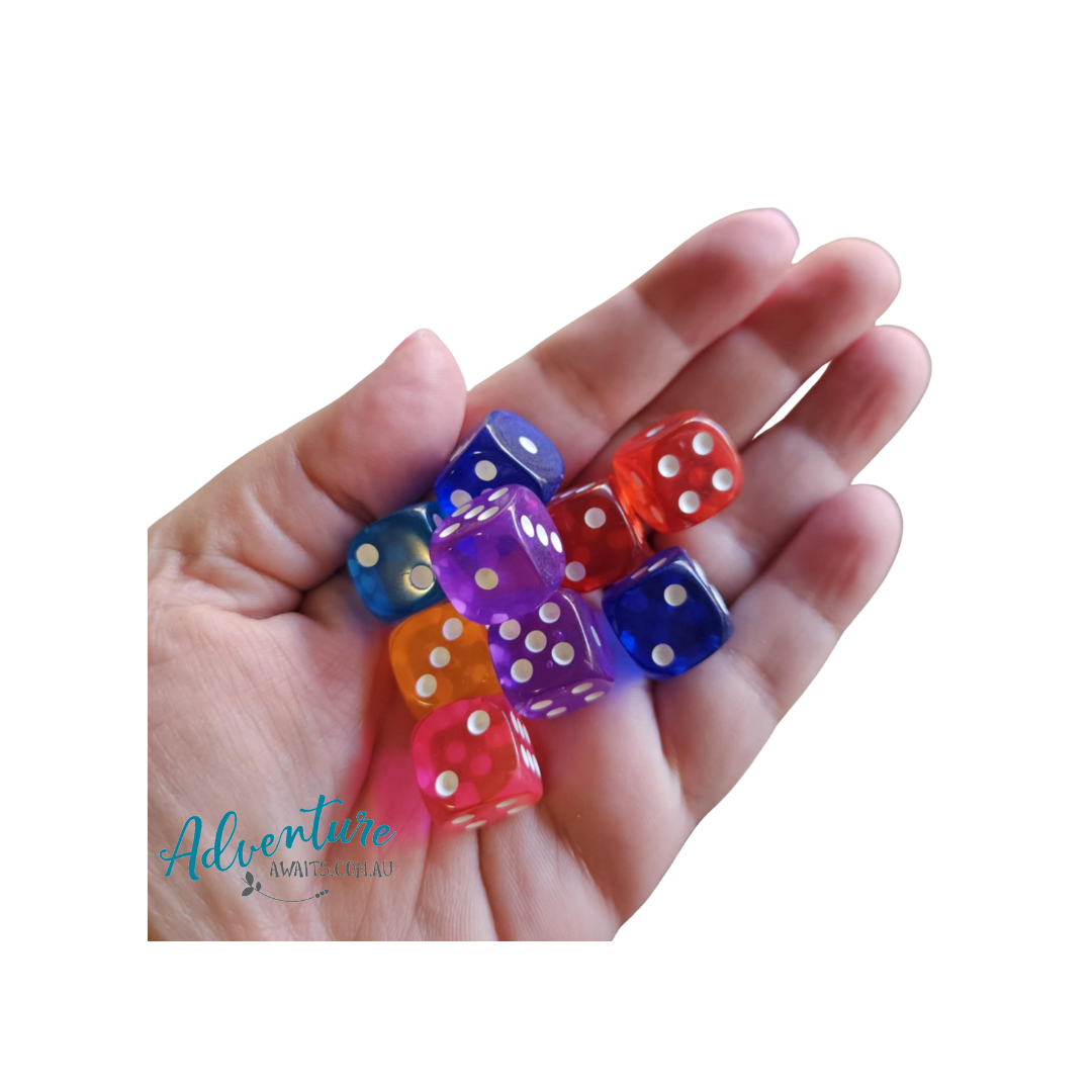 Rainbow Dice Set | 9 pack with Handy Storage Case