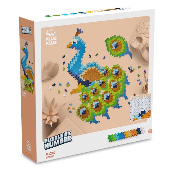 Plus-Plus Puzzle By Number | Peacock 800pc