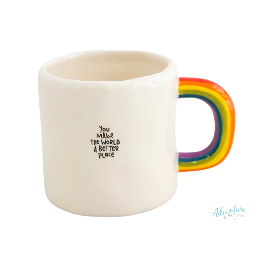 Rainbow Handle Retro Mug