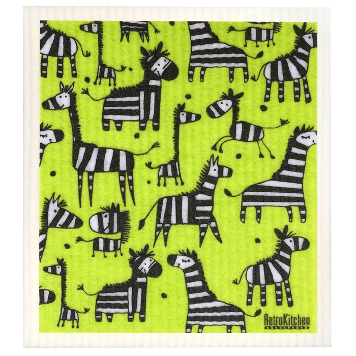Compostable Sponge Cloth | Zebras