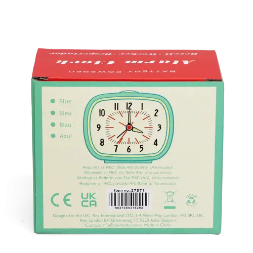 Rex London Retro Alarm Clock