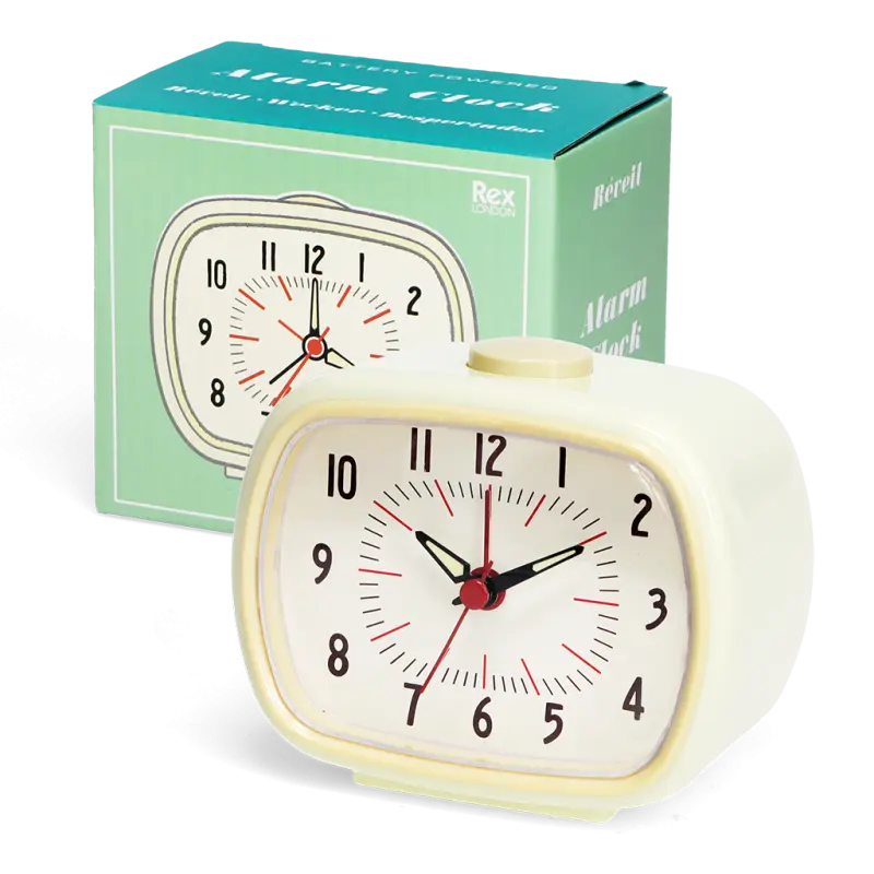 Rex London Retro Alarm Clock Cream