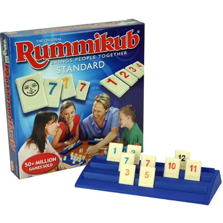 Adventure Awaits Rummikub Standard game set with numbered tiles, playing racks and family strategy gameplay