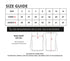 Kids UPF50+ fishing shirt size guide for sizes 2–14 with chest and length measurements — Adventure Awaits