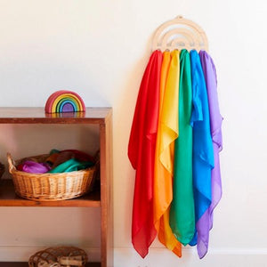 Sarah's Silks | Wooden Rainbow Display | Small