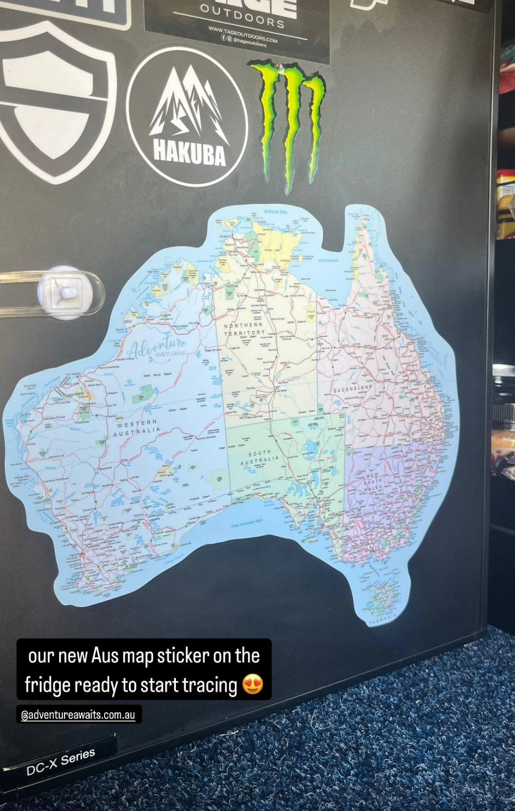 Map of Australia Sticker Decal | UV Outdoors OR Fabric Removeable
