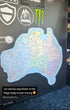 Map of Australia Sticker Decal | UV Outdoors OR Fabric Removeable