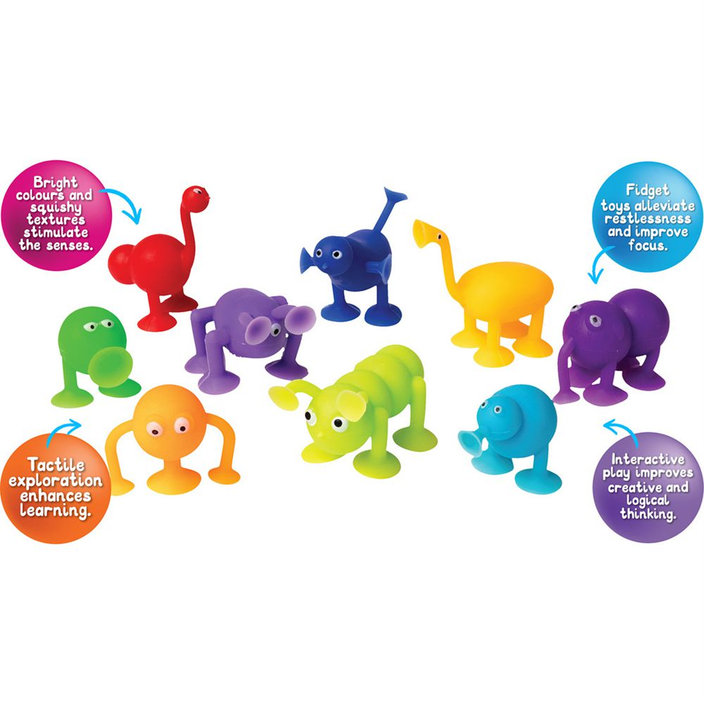 Suction Monsters 9 pack by Sensory Sprouts