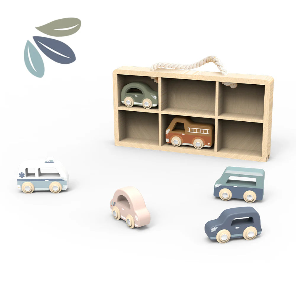 Car Display Case With 6 Vehicles by Speedy Monkey