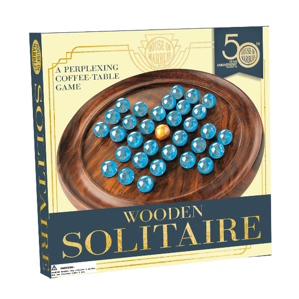 Wooden Solitaire Board Game | House of Marbles Classic Puzzle