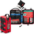 Red Survival Handy First Aid kit opened with labelled emergency supplies and compact carry case — Adventure Awaits