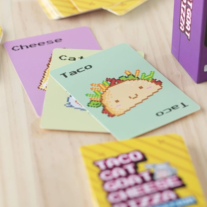Taco cat goat cheese pizza card game 8 bit edition