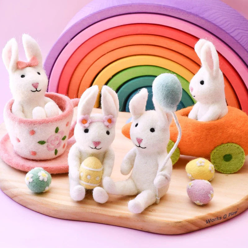 Tara Treasures | Felt Rabbit with Easter Egg