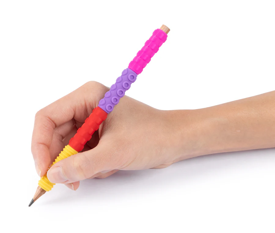 Textured pencil grips set of 28 by sensory sprouts