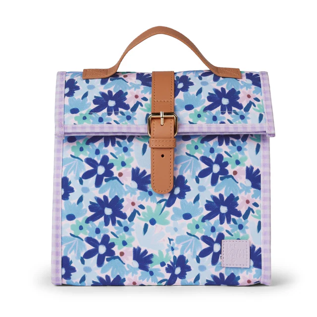 The Somewhere Co. Lunch Satchel w/ Shoulder Strap | Blue Meadow