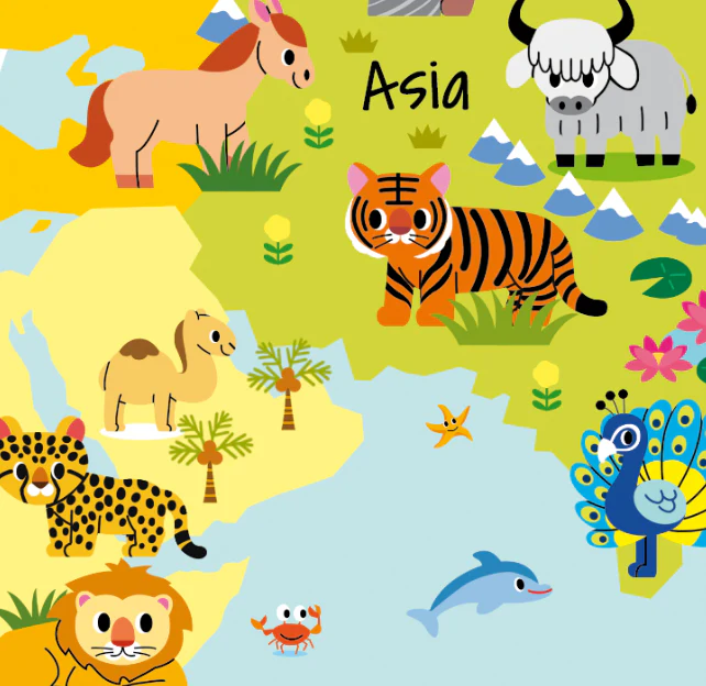 Tiger Tribe Baby Animals Globe 30cm